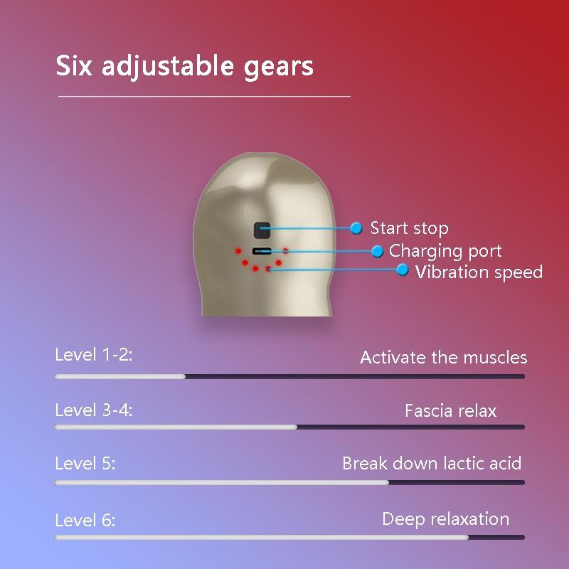 Arm Shape Usb Massage Gun For Muscle Relaxation - Black