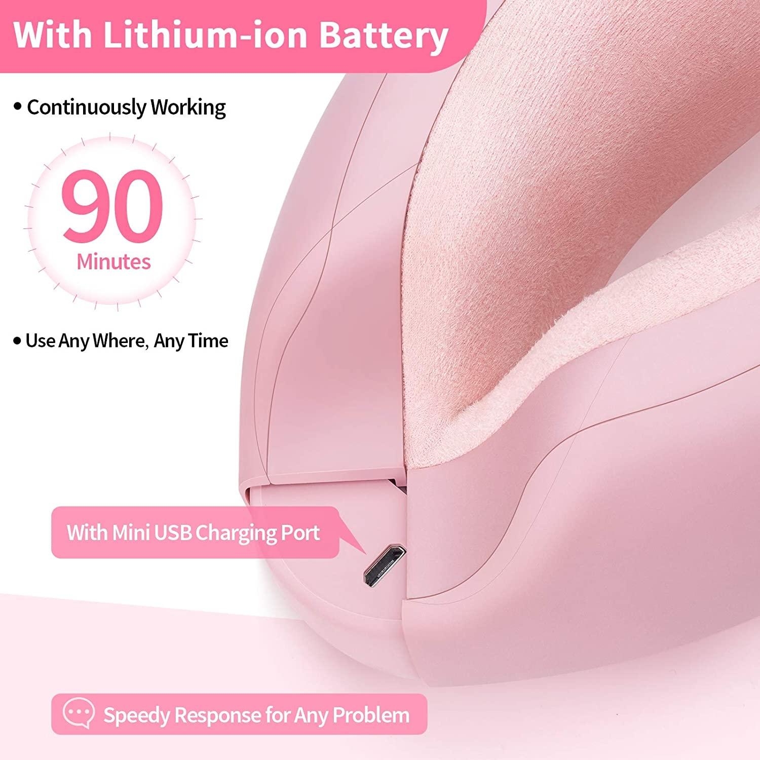 Rechargeable Eye Massager With Heat Air Pressure & Vibration - Black