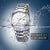 Waterproof Full Steel Quartz Watch - Fashion Business Calendar - Black Case White Face