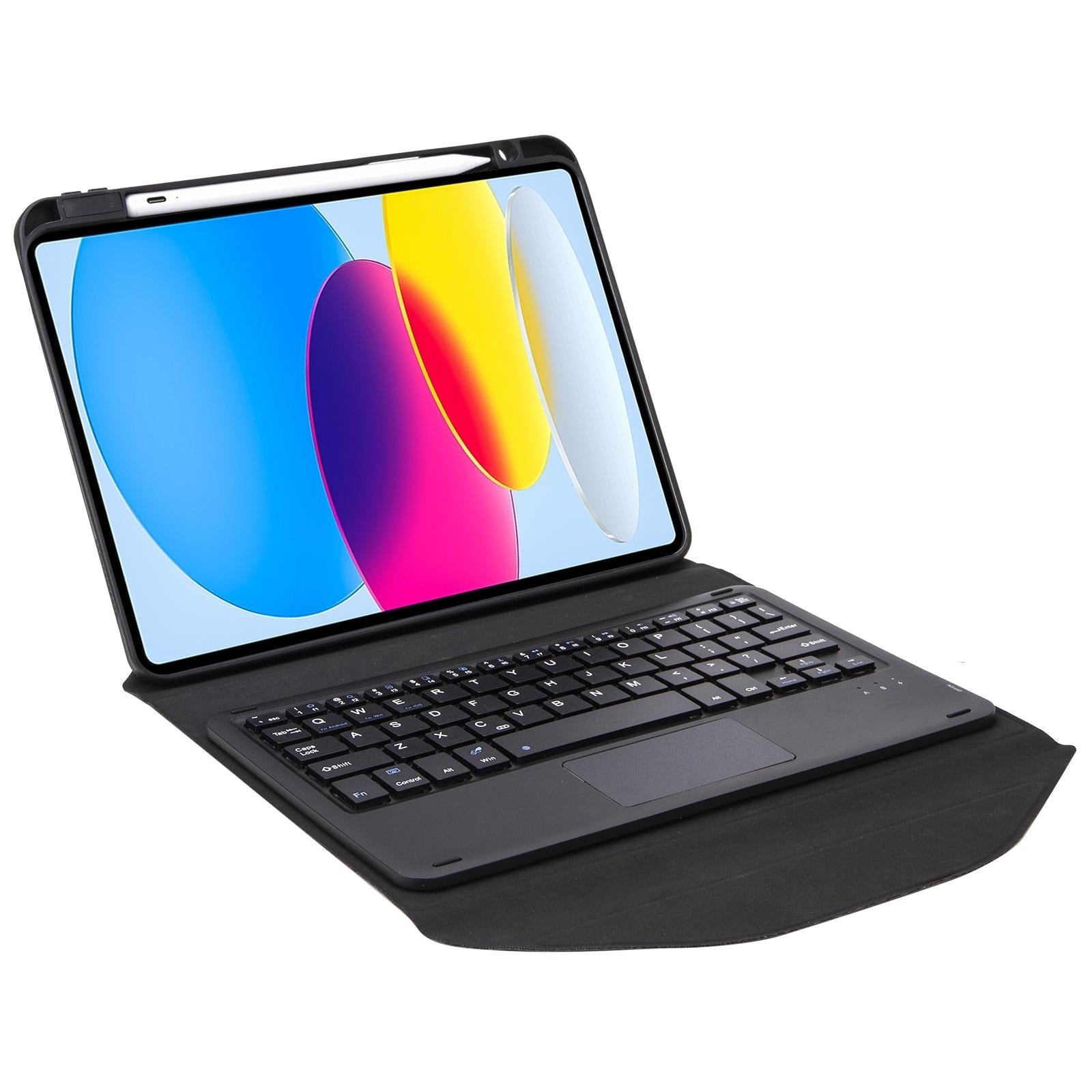 Bluetooth Keyboard Leather Tablet Case With Pen Slot And Touchpad - Green