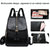 Leather Travel Backpack - Anti-theft Compact - Black
