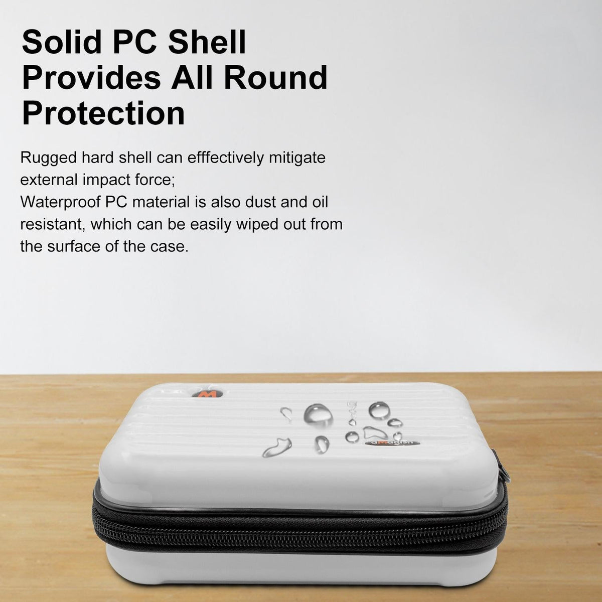 Small Organizer Bag for Sports Camera Accessories 18.5 x 11.5 x 6cm - Pearl White