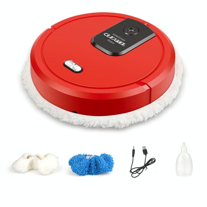 Smart Mopping Robot with Humidifier & Aroma Diffuser - Red