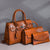 Large Capacity 3-in-1 Crocodile Print Crossbody Tote - Diagonal Design - Dark Brown