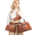 Large Capacity 3-in-1 Crocodile Print Crossbody Tote - Diagonal Design - Dark Brown