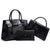 Large Capacity 3-in-1 Crocodile Print Crossbody Tote - Diagonal Design - Dark Brown
