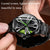 Men Metal Motorcycle Watch with Rotating Hub - White Steel Red Surface