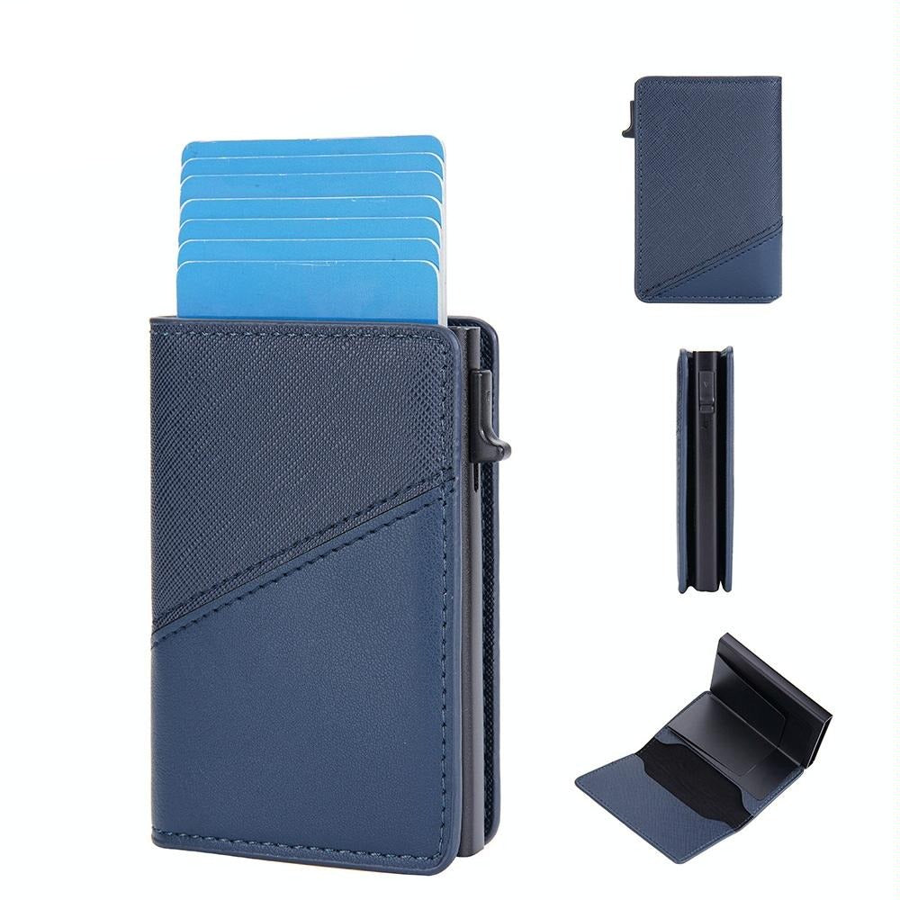 Anti-theft Rfid Leather Wallet - Secure Design - Coffee