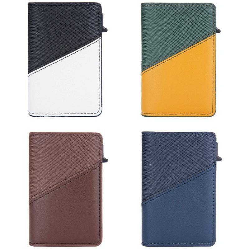 Anti-theft Rfid Leather Wallet - Secure Design - Coffee