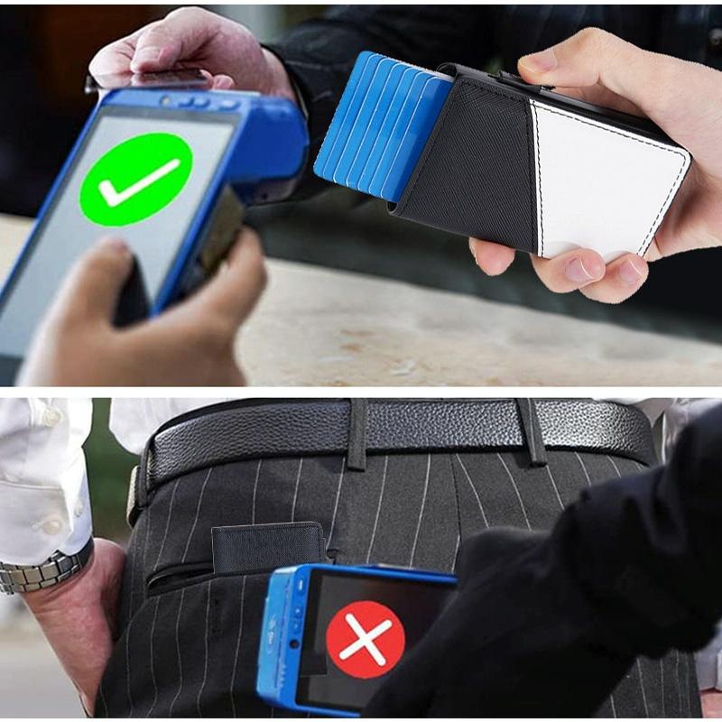 Anti-theft Rfid Leather Wallet - Secure Design - Coffee