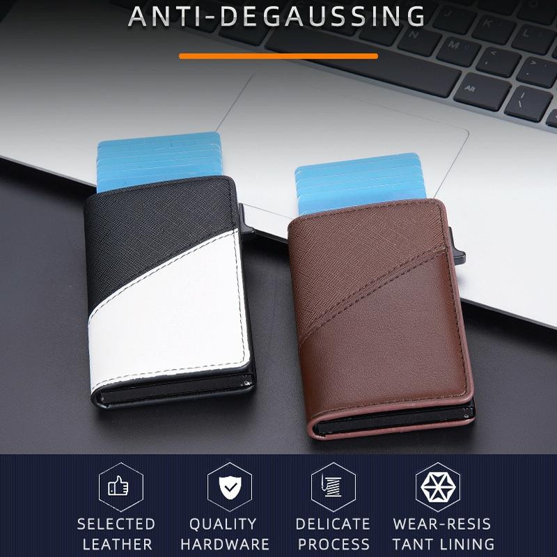 Anti-theft Rfid Leather Wallet - Secure Design - Coffee