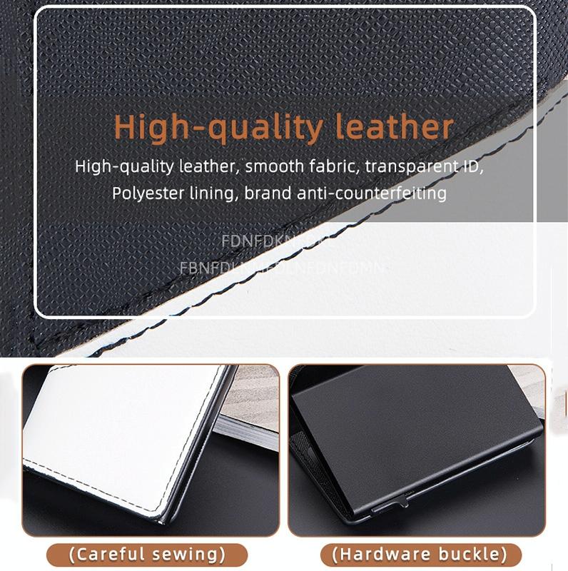 Anti-theft Rfid Leather Wallet - Secure Design - Coffee