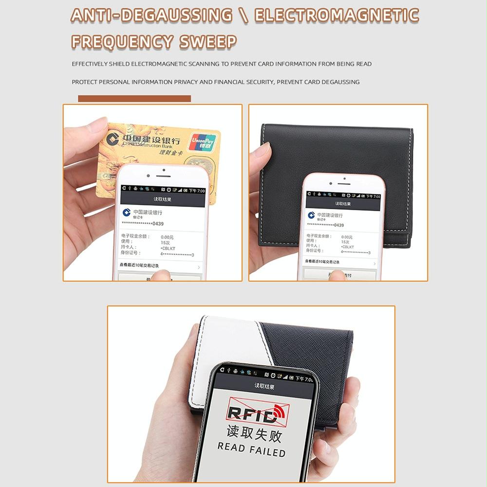 Anti-theft Rfid Leather Wallet - Secure Design - Coffee