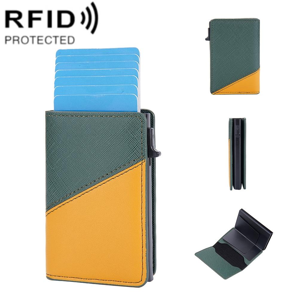 Anti-theft Rfid Leather Wallet - Secure Design - Coffee
