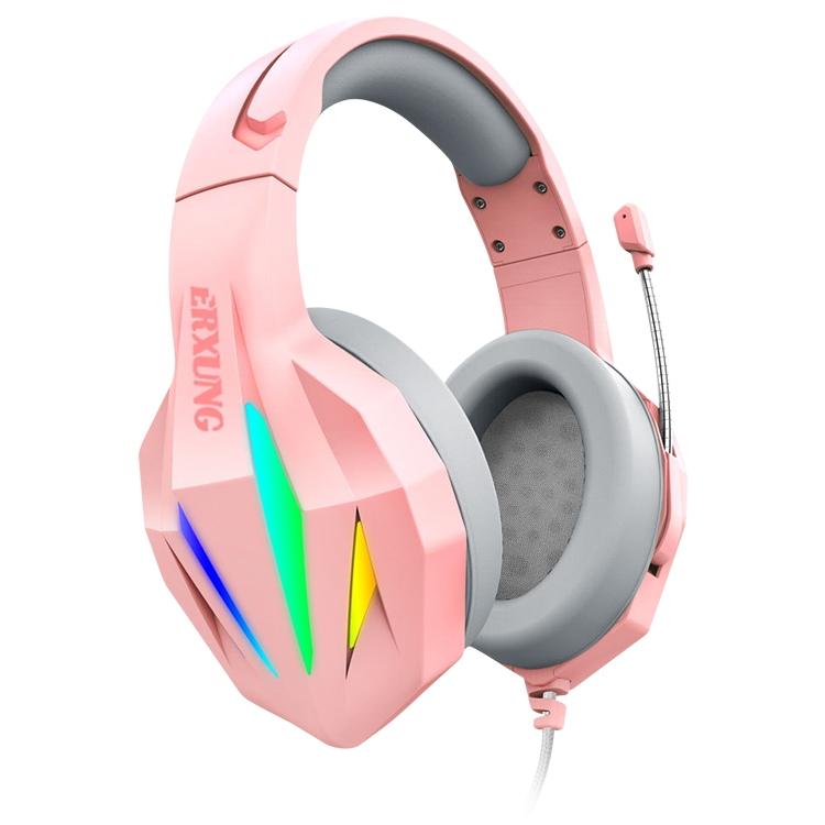 Wire-Controlled Gaming Headset With Mic Pink