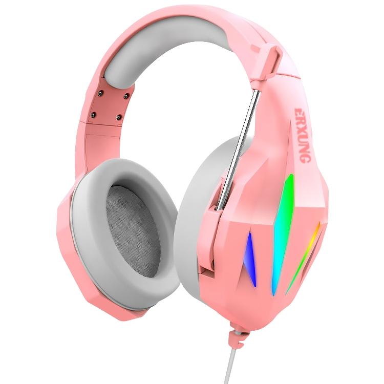 Wire-Controlled Gaming Headset With Mic Pink