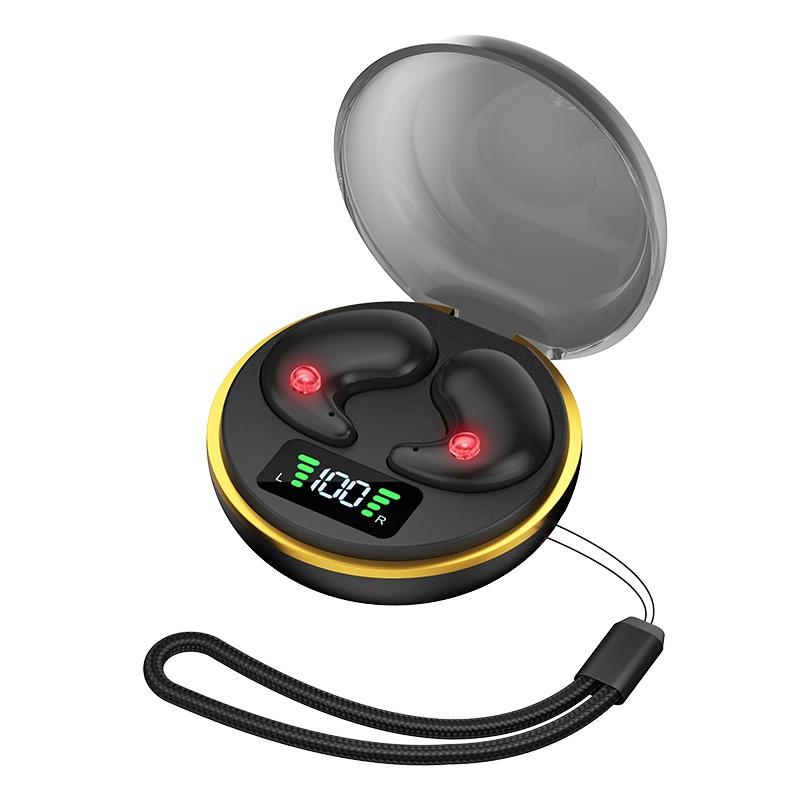 Mini Invisible Bluetooth Earphones with Charging Case - Pink