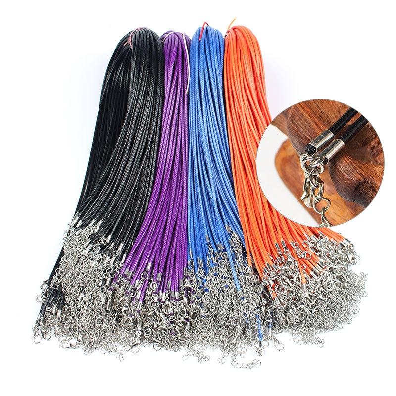 100 Crystal Pendant Necklaces On Rope Elegant Jewelry Lanyards - Golden