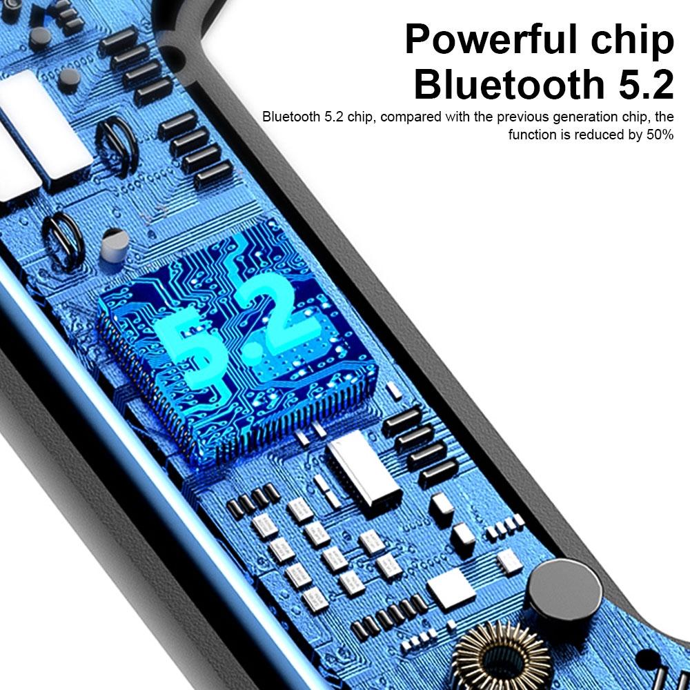 Digital Display Bone Conduction Bluetooth Headset - Sporty Design - Pink