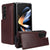 For Samsung Galaxy Z Fold4 5G Full Coverage Double Buckle Phone Case - Rose Gold