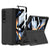 For Samsung Galaxy Z Fold4 5G Foldable Leather Case With Stand - Ultra Thin - Carbon Fiber