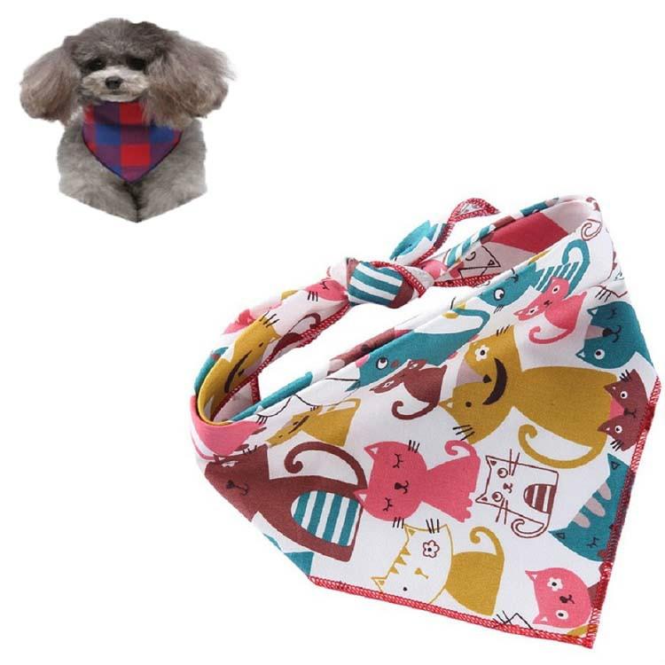 Cotton Cartoon Print Pet Saliva Towel - Size S 58X41X41Cm - Sjj31 Colour Cat