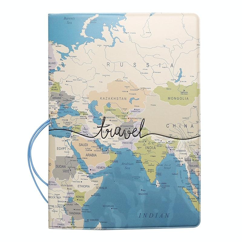 Passport Cover For Travel Abroad 3D Map Design - Ma