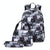 Student Backpack Set - Printed Design - Grey
