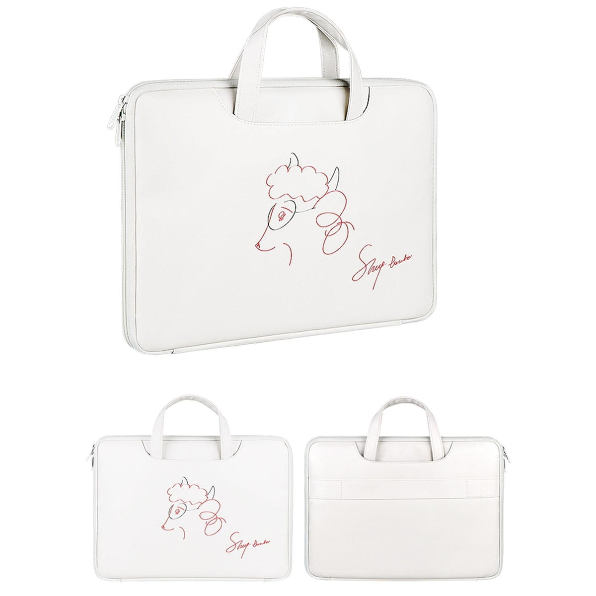 13.3 Inch Lightweight Printed Laptop Bag in Pu Material - Sheep Head