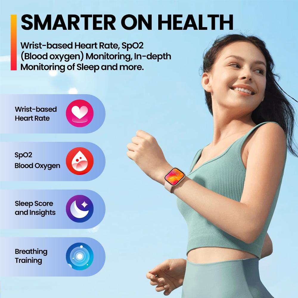 2.15 Inch Ip68 Waterproof Fitness Smart Watch Starlight Silver