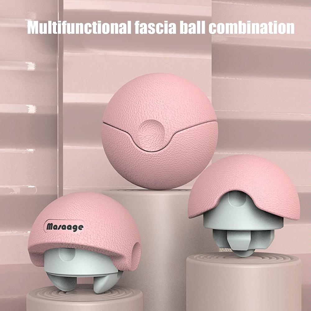 3-In-1 Fitness Yoga Massage Ball Cervical Meridian Massager - Gray