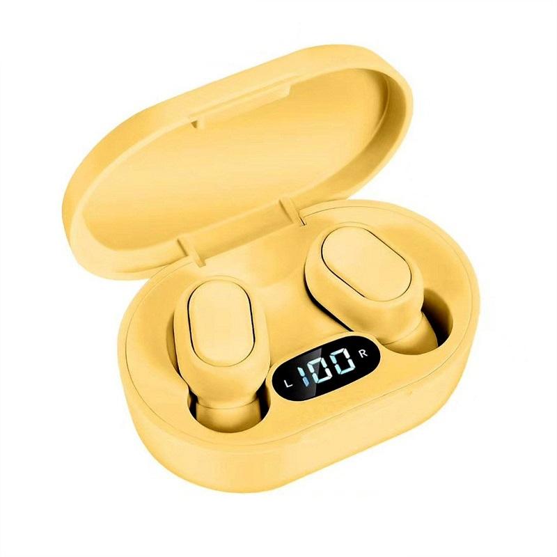 Waterproof Tws Bluetooth 5.0 In-ear Headphones for Sports - Yellow