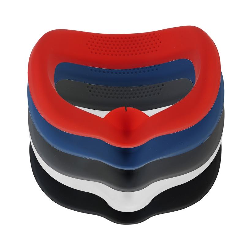 Silicone Vr Eye Mask Lens Cover Set For Oculus Quest 2 - Red