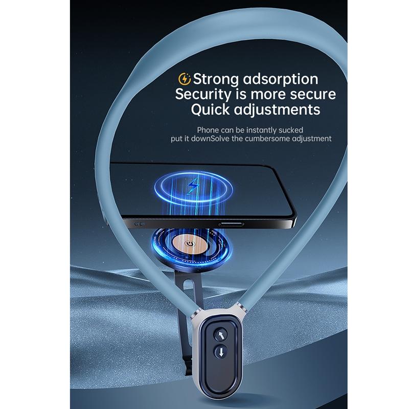 Versatile Magnetic Neck Holder for Phones and Action Cameras - Star Light Color