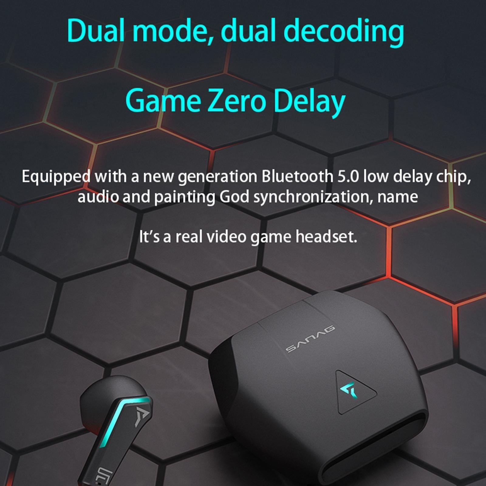 Wireless Bluetooth Gaming Headset with Noise Reduction - Grey