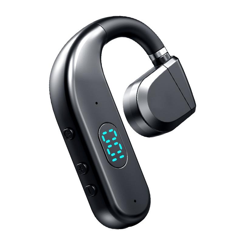 Wireless Bluetooth Headphone With Digital Display - Black - White