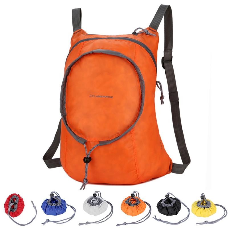 Waterproof Nylon Collapsible Backpack Lightweight Travel Bag For Women And Men - Yellow