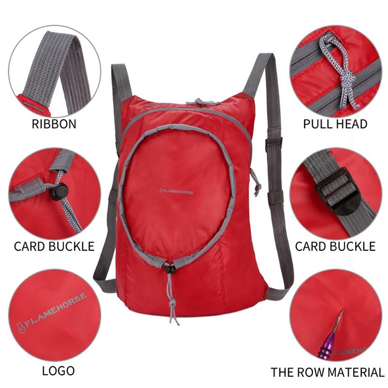 Waterproof Nylon Collapsible Backpack Lightweight Travel Bag For Women And Men - Yellow