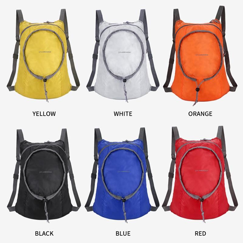 Waterproof Nylon Collapsible Backpack Lightweight Travel Bag For Women And Men - Yellow