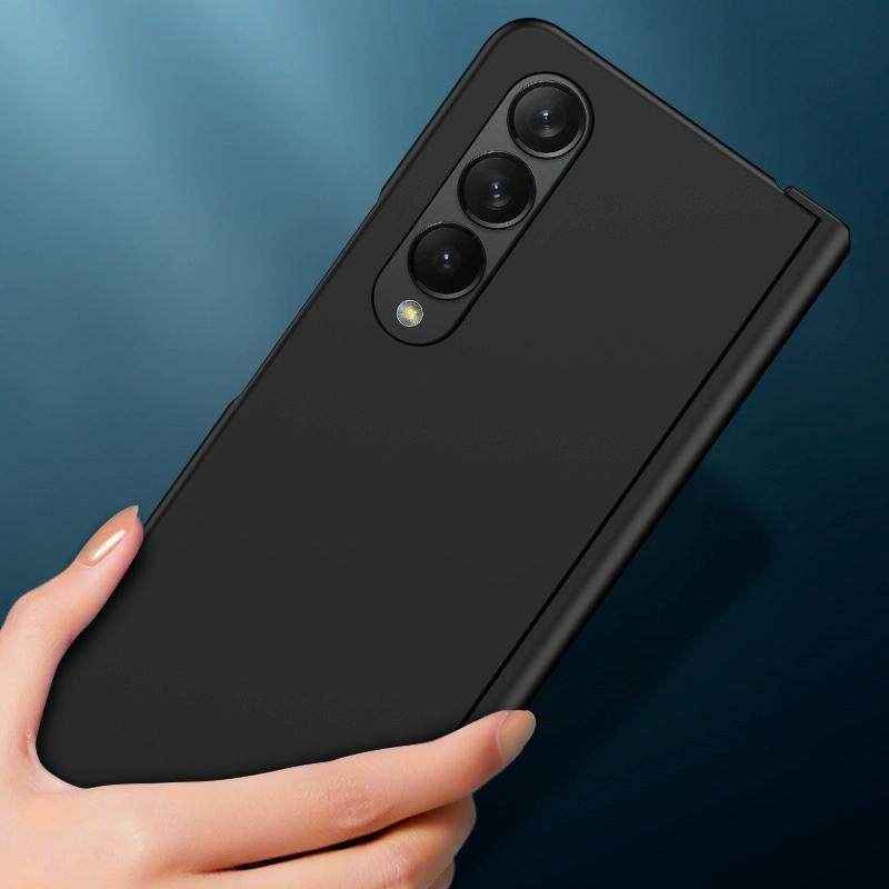 For Samsung Galaxy Z Fold4 5G Foldable Skin Feel Case - Black