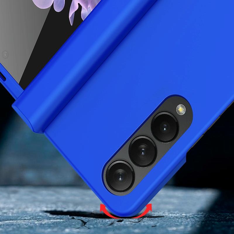 For Samsung Galaxy Z Fold4 5G Foldable Skin Feel Case - Black