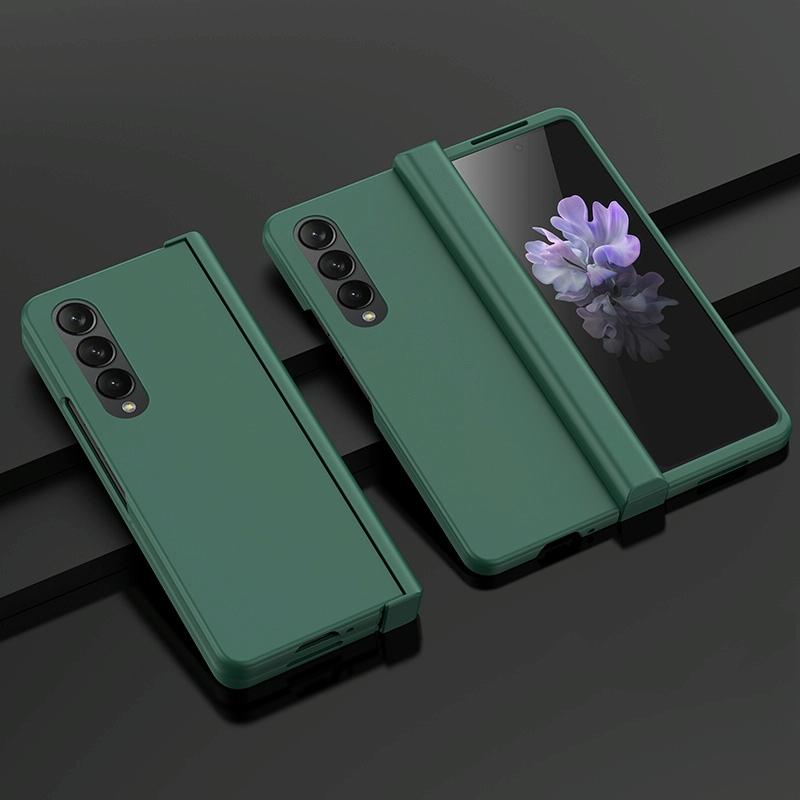 For Samsung Galaxy Z Fold4 5G Foldable Skin Feel Case - Black