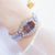 Women Diamond Plated Octagonal Quartz Watch with Rhinestone Bracelet - Rose Gold Coffee Diamond
