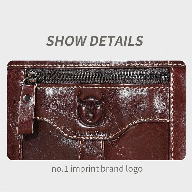 Large Capacity Retro Cowhide Crossbody Bag - Coffee