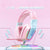 Rgb Gaming Headset With Microphone 2.2M Length - Pink