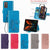 For Samsung Galaxy Z Fold4 5G Embossed Leather Phone Case With Four Leaf Clasp - Blue