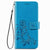 For Samsung Galaxy Z Fold4 5G Embossed Leather Phone Case With Four Leaf Clasp - Blue