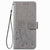 For Samsung Galaxy Z Fold4 5G Embossed Leather Phone Case With Four Leaf Clasp - Blue