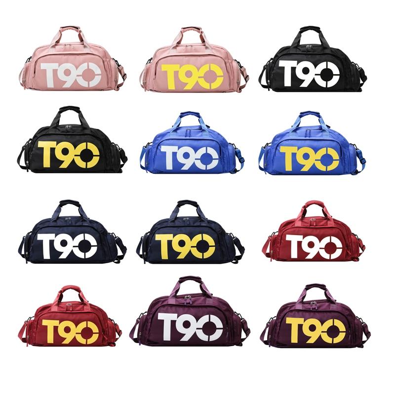 Large Capacity Sports Bag With Wet / Dry Separation - Black And White