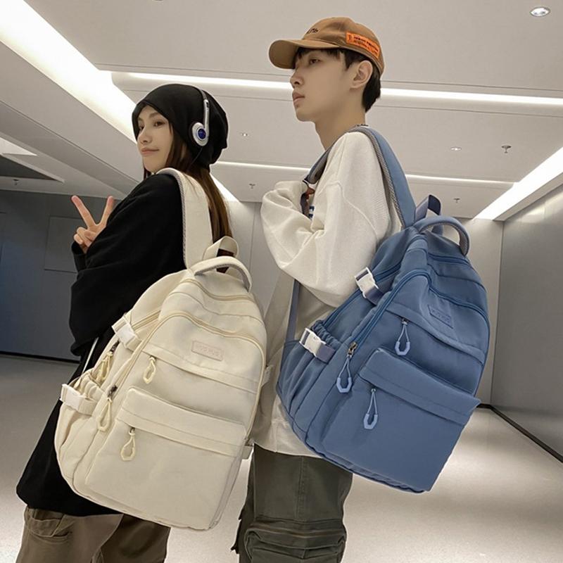 Lightweight Student Backpack For Men & Women - White